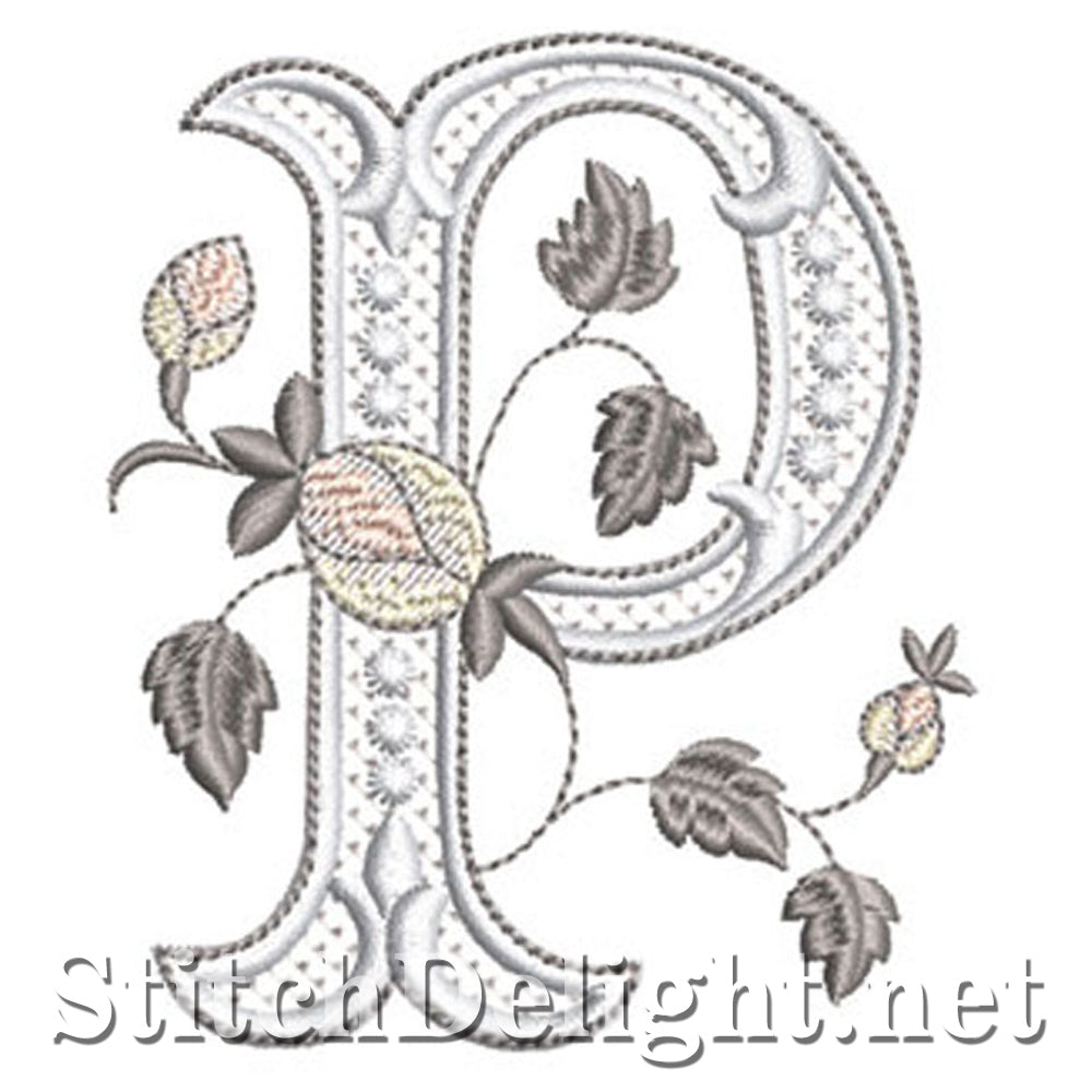 SDS1171 Elegant Silver Rose Font P