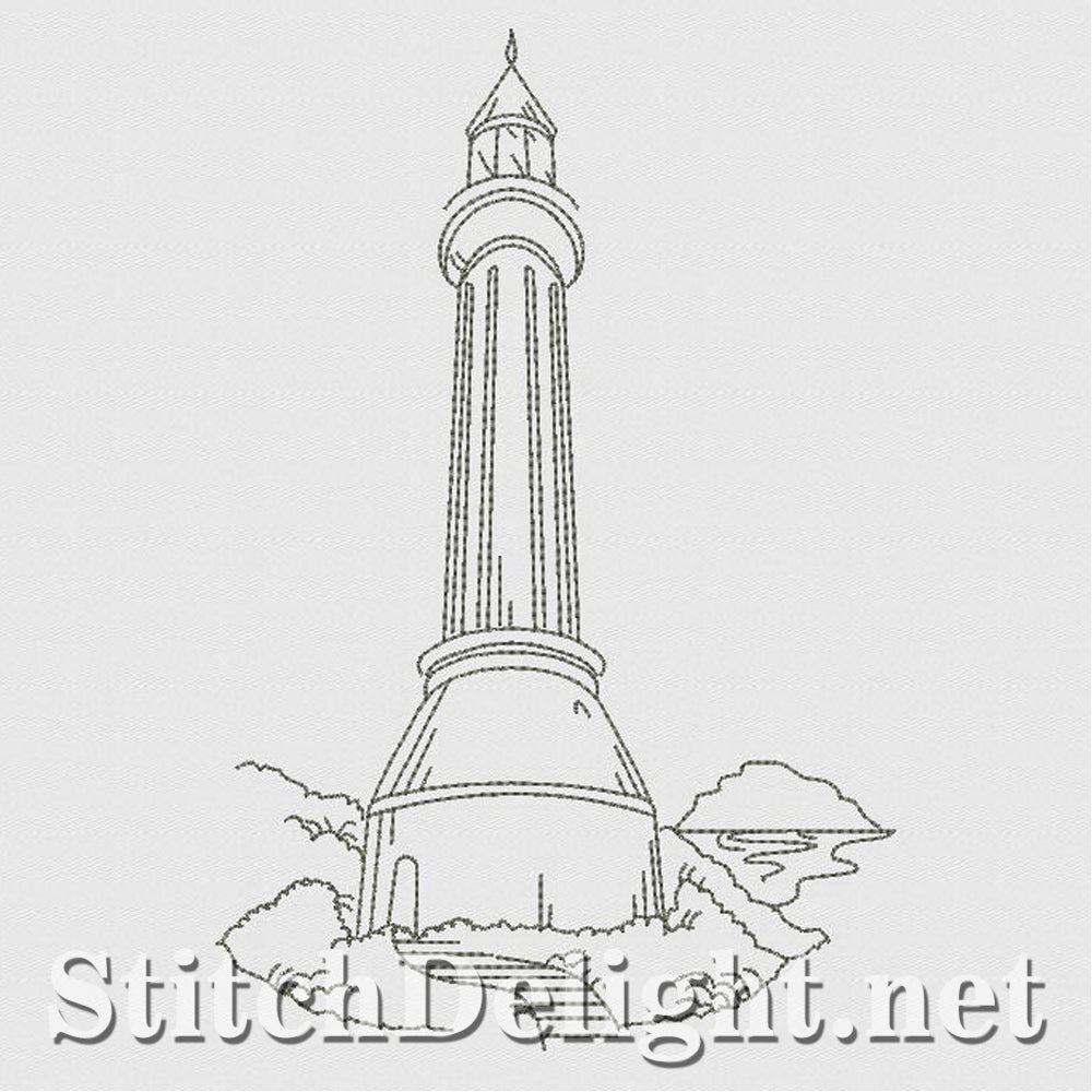 SD1187 Windmills and Lighthouses Redwork