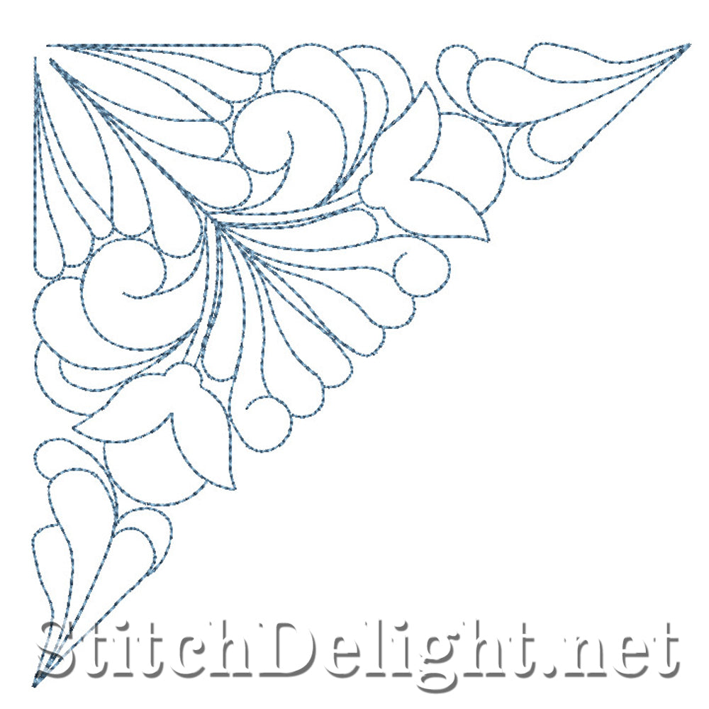 SDS0737 Feather Quilt Corners