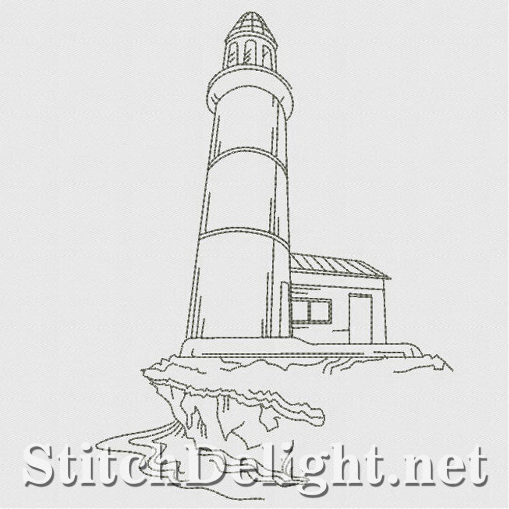 SD1187 Windmills and Lighthouses Redwork