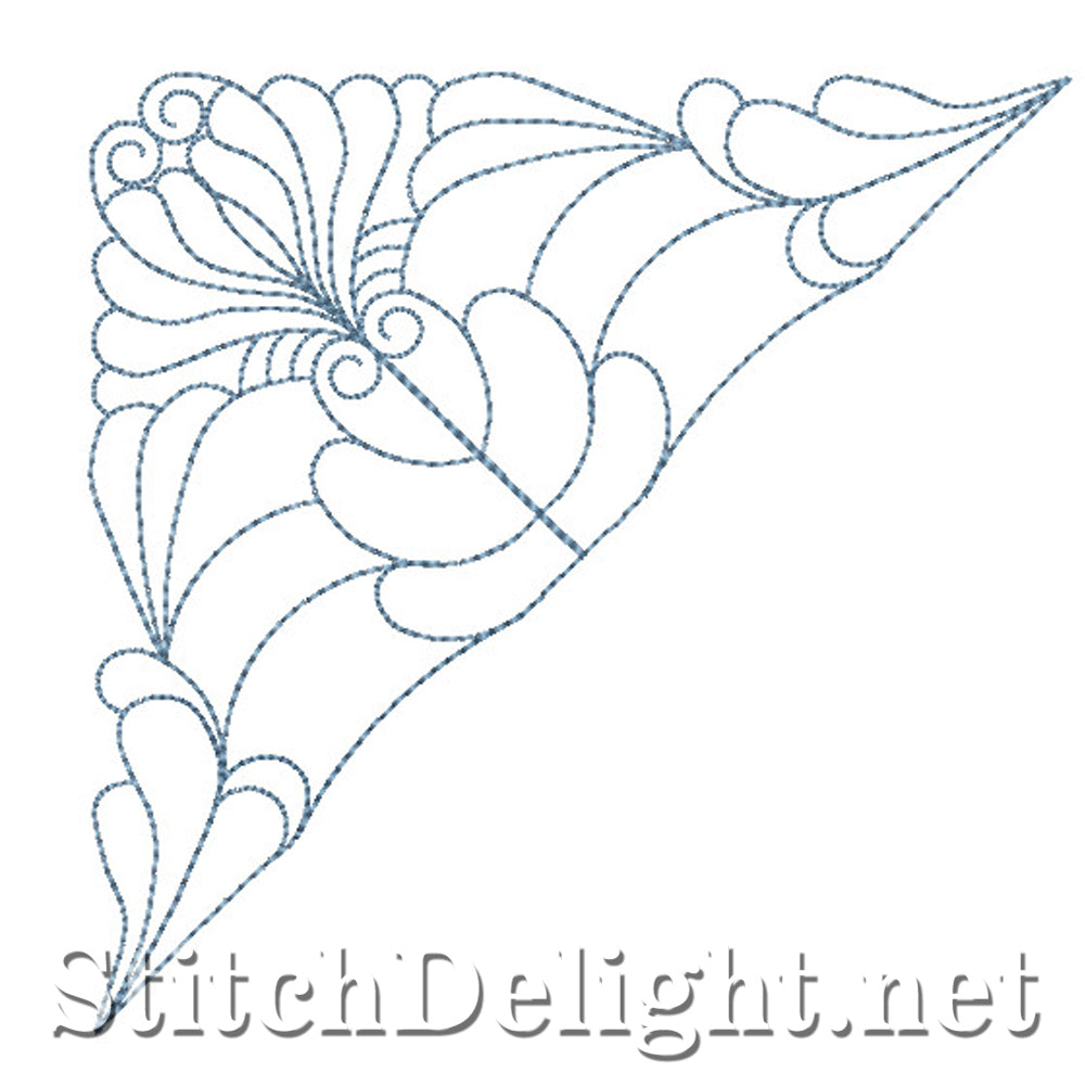SDS0737 Feather Quilt Corners