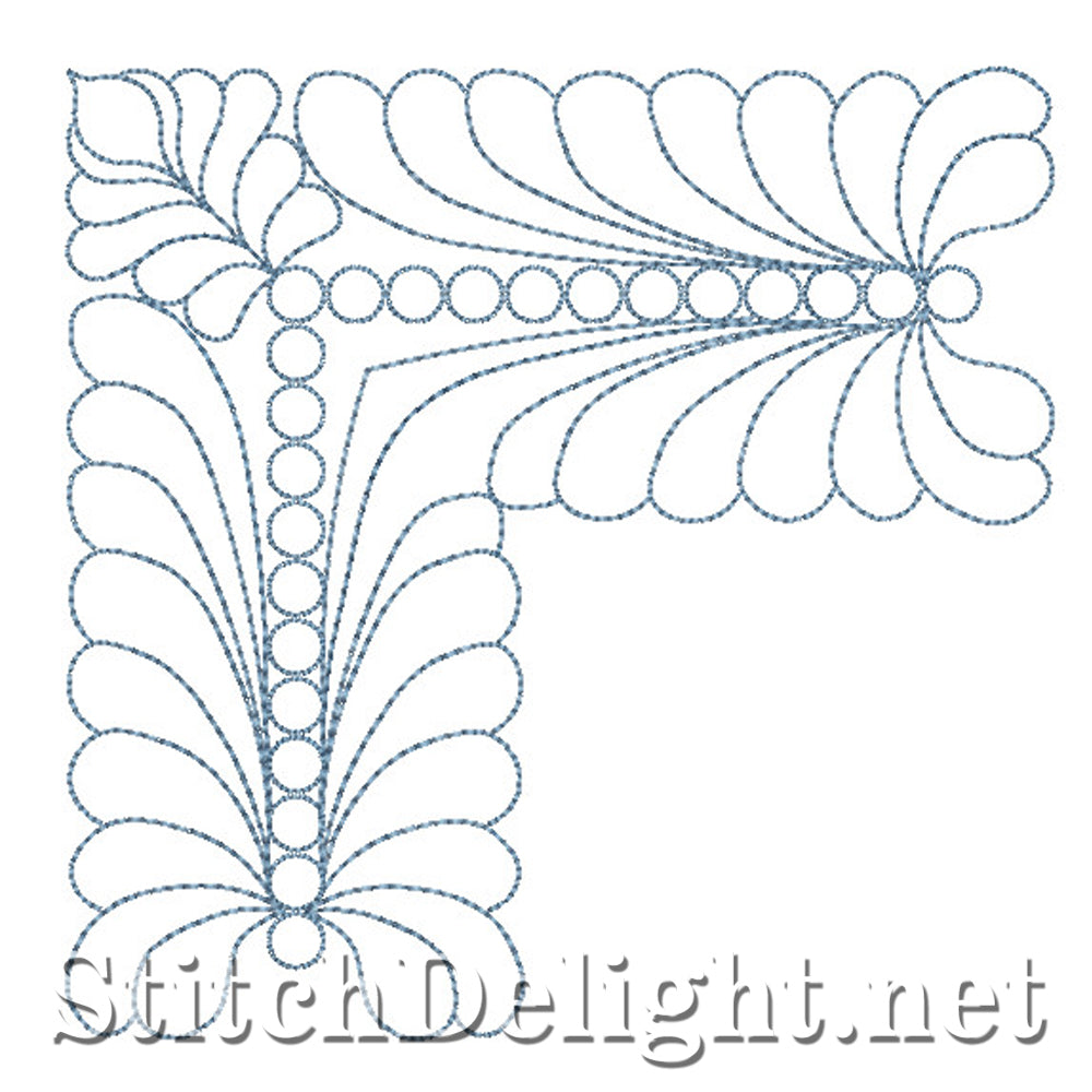 SDS0737 Feather Quilt Corners