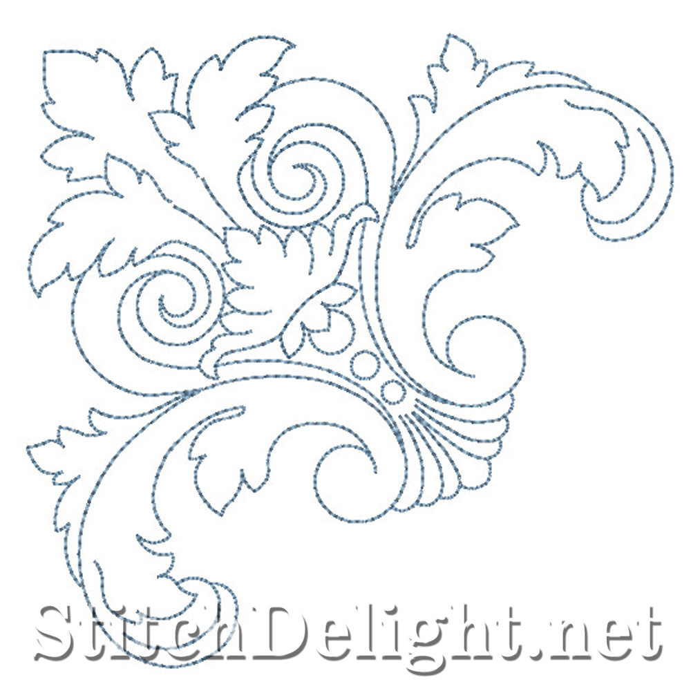 SDS0737 Feather Quilt Corners