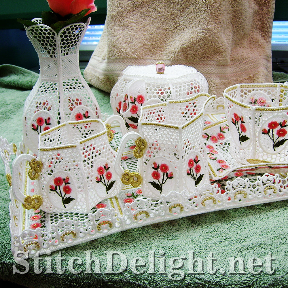 SD0495 FSL Rose Tea Set