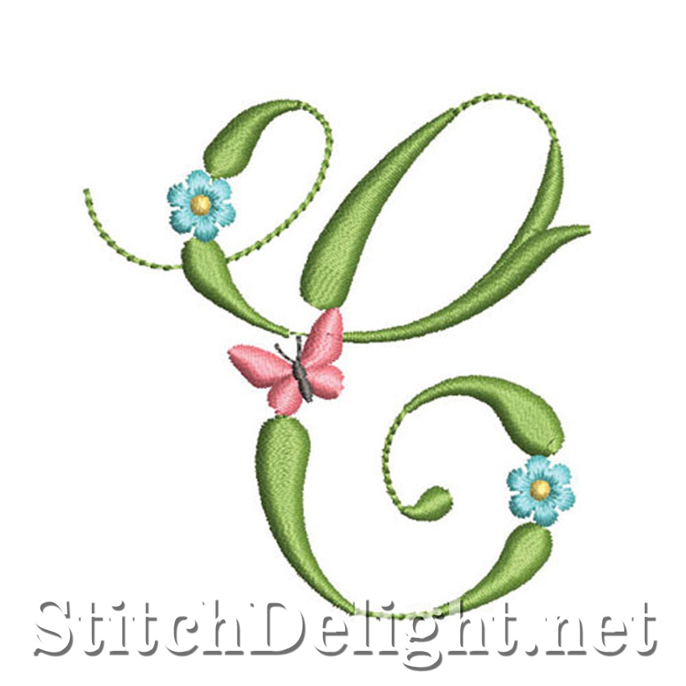 SDS1152 Butterflies and Flowers Font C