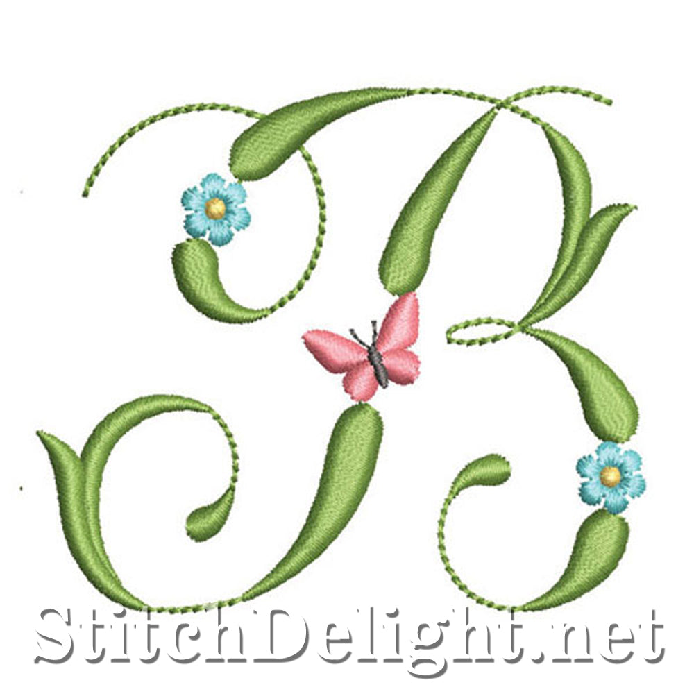 SDS1152 Butterflies and Flowers Font B