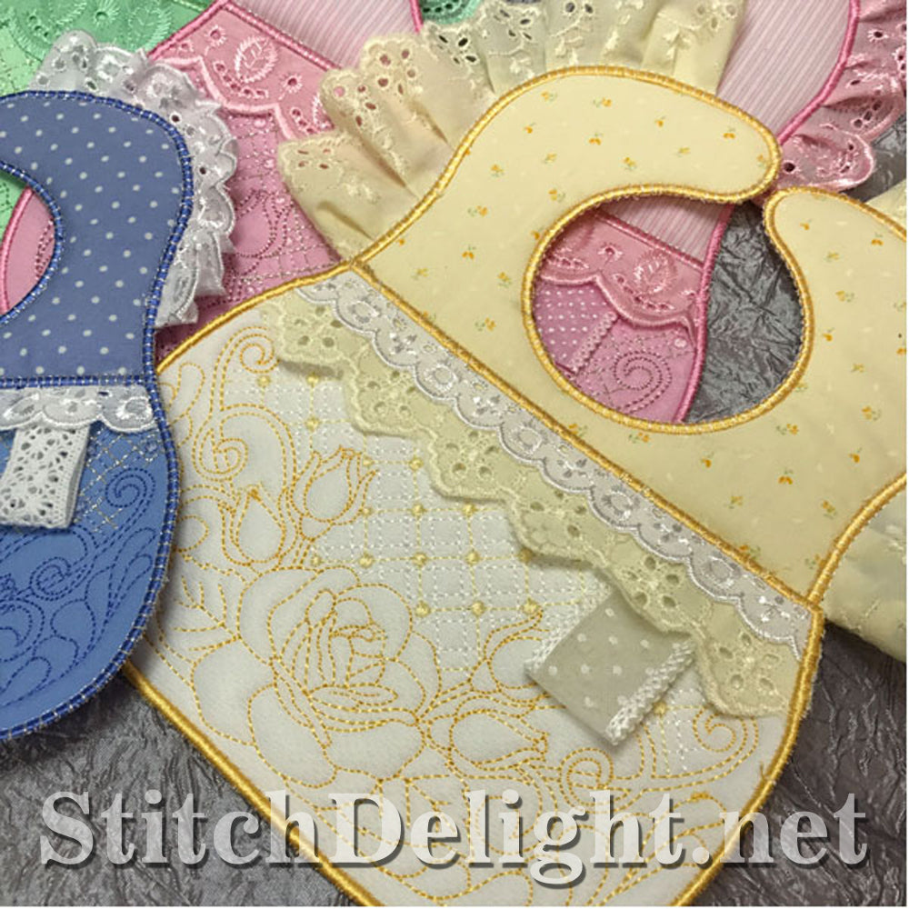 SDS1154 ITH Quilted baby Bibs