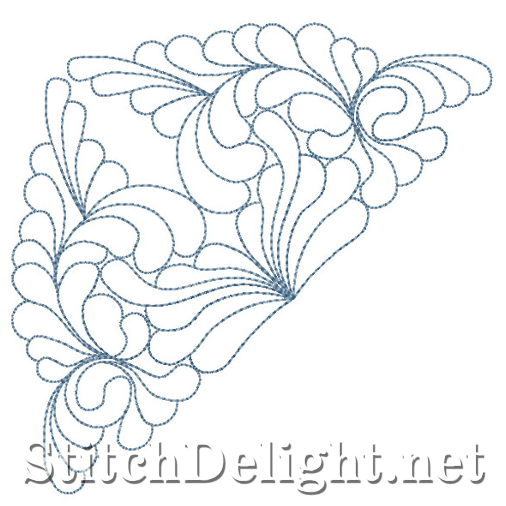 SDS0737 Feather Quilt Corners