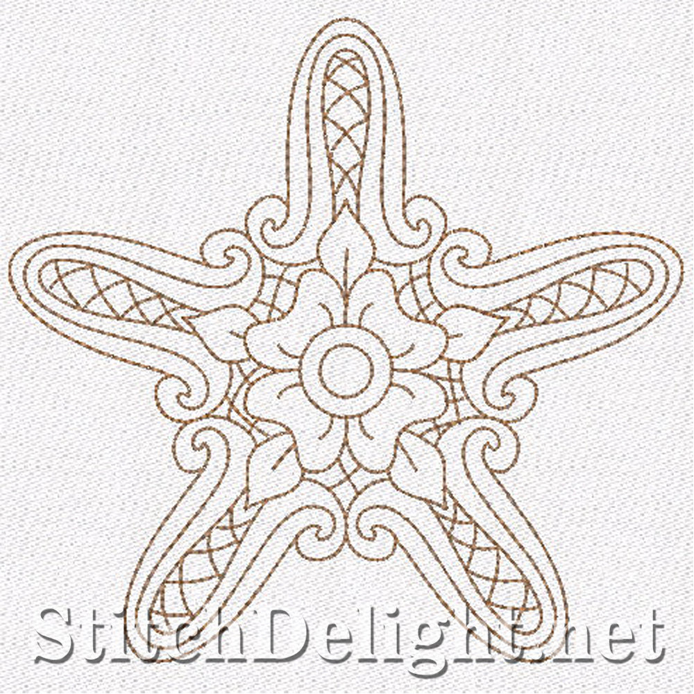 SD0700 Redwork Stars