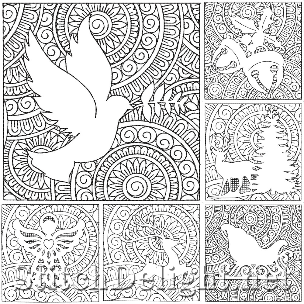 SDS1329 Christmas Quilt Plain