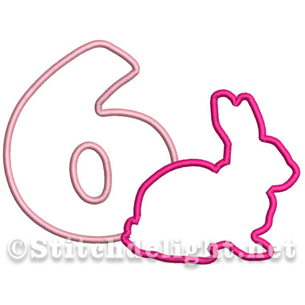 SDS0502 Applique Bunny Numbers