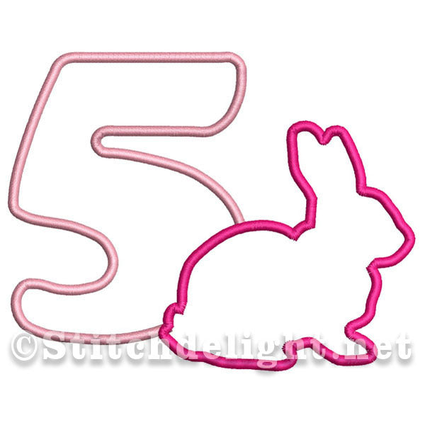 SDS0502 Applique Bunny Numbers