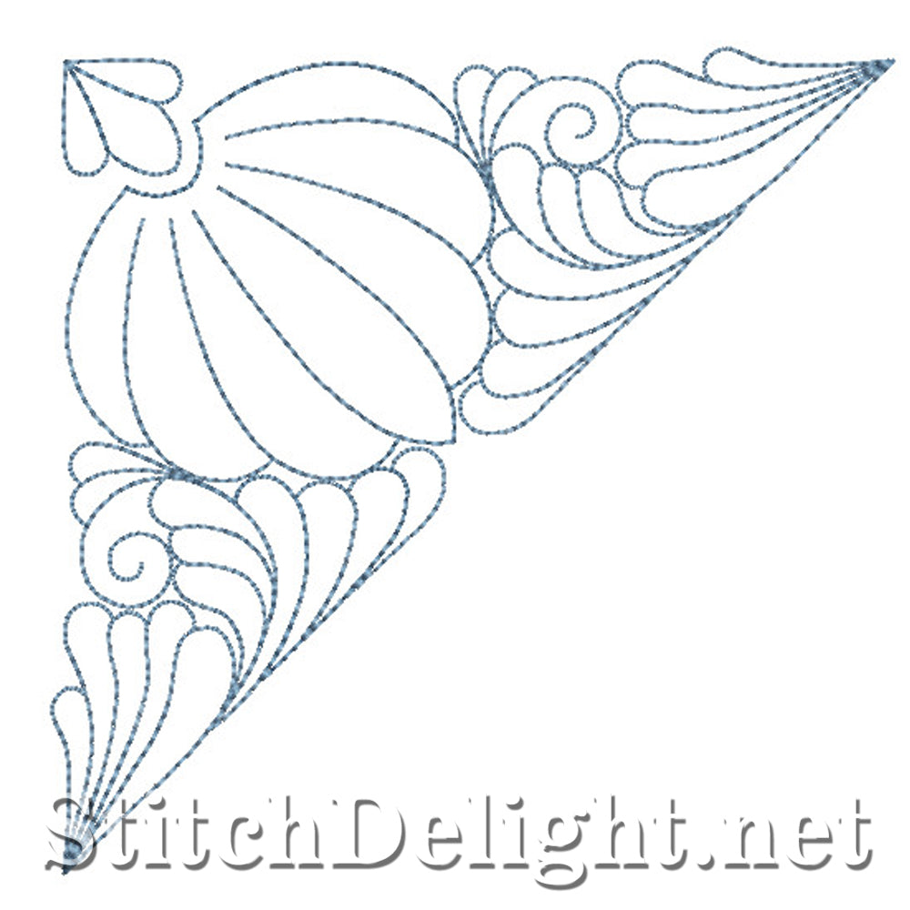 SDS0737 Feather Quilt Corners