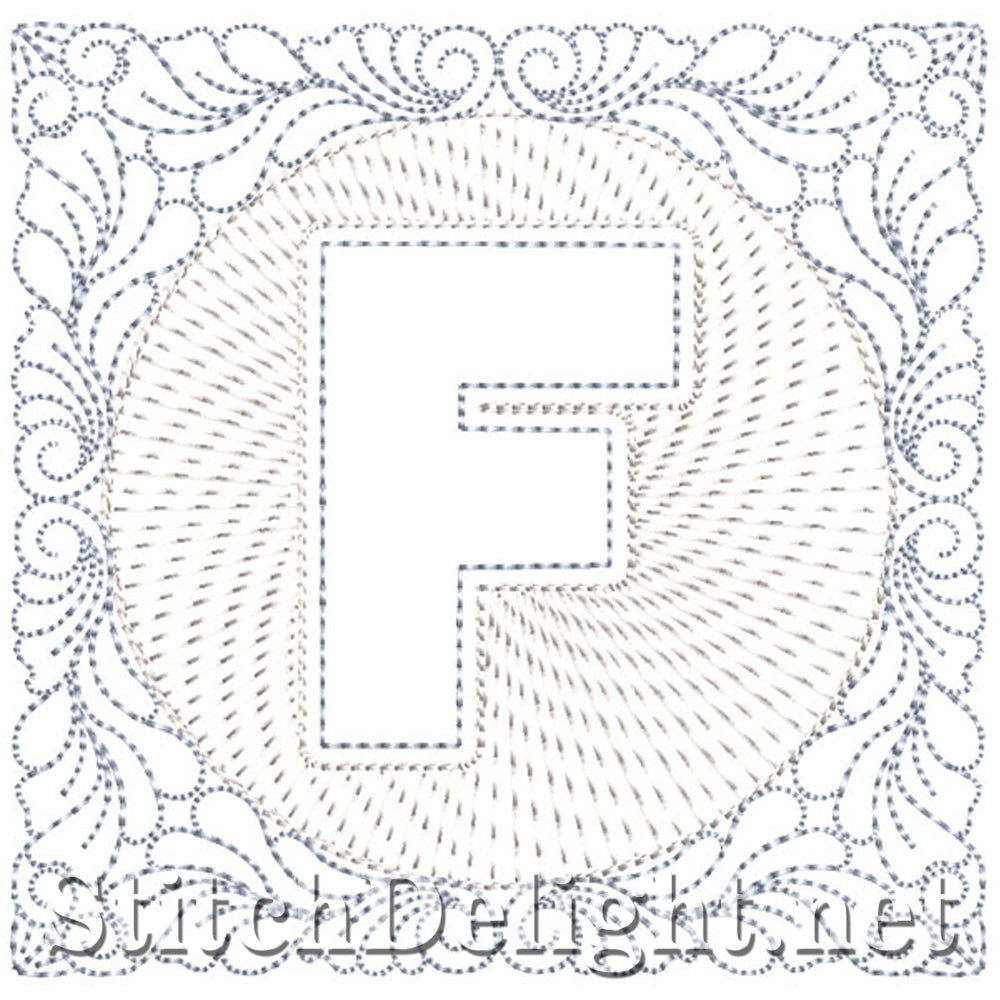 SDS1185 Quilters Block Font F