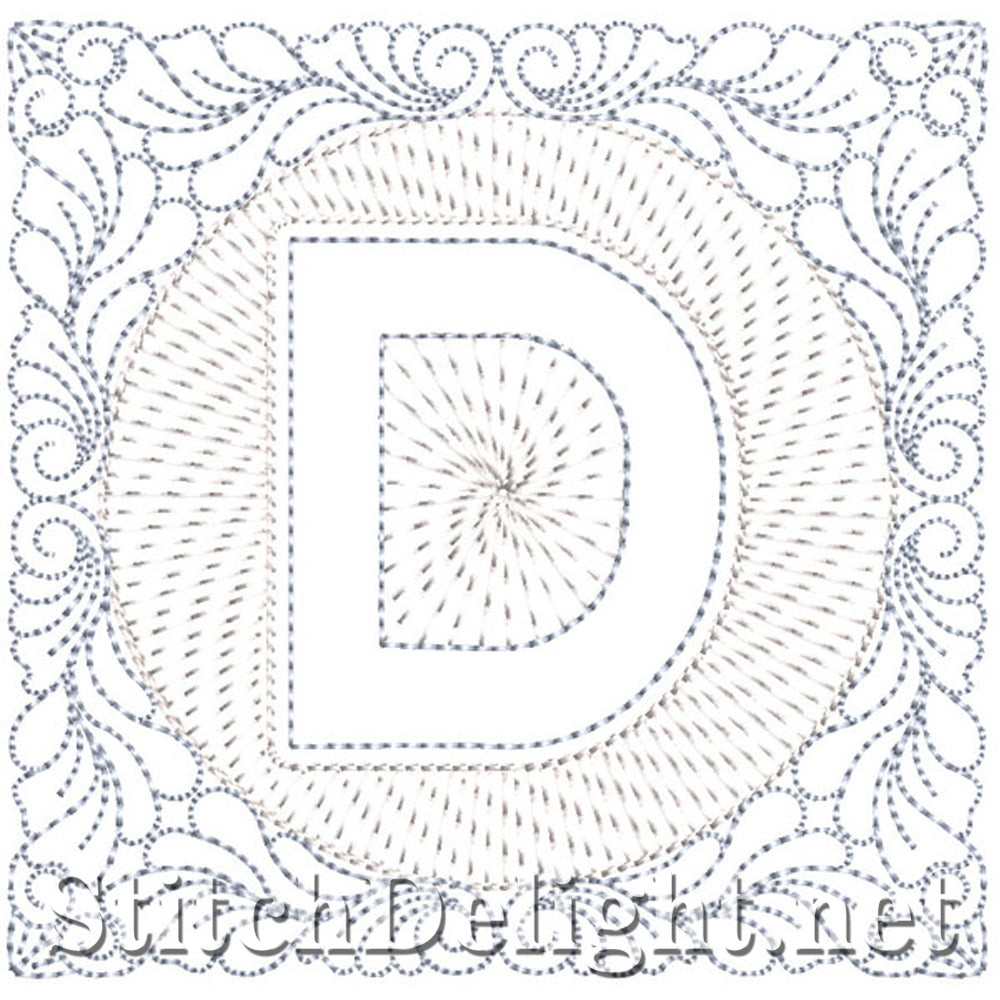 SDS1185 Quilters Block Font D