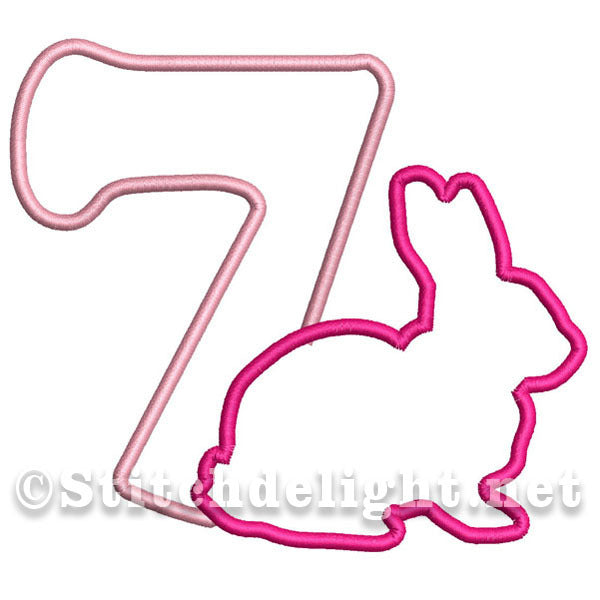 SDS0502 Applique Bunny Numbers