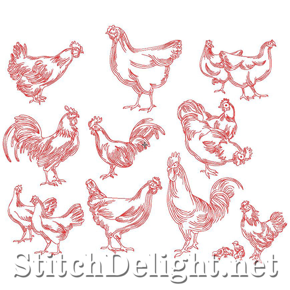 <transcy>SD0814 Poulets Redwork</transcy>