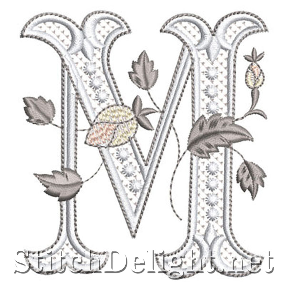 SDS1171 Elegant Silver Rose Font M