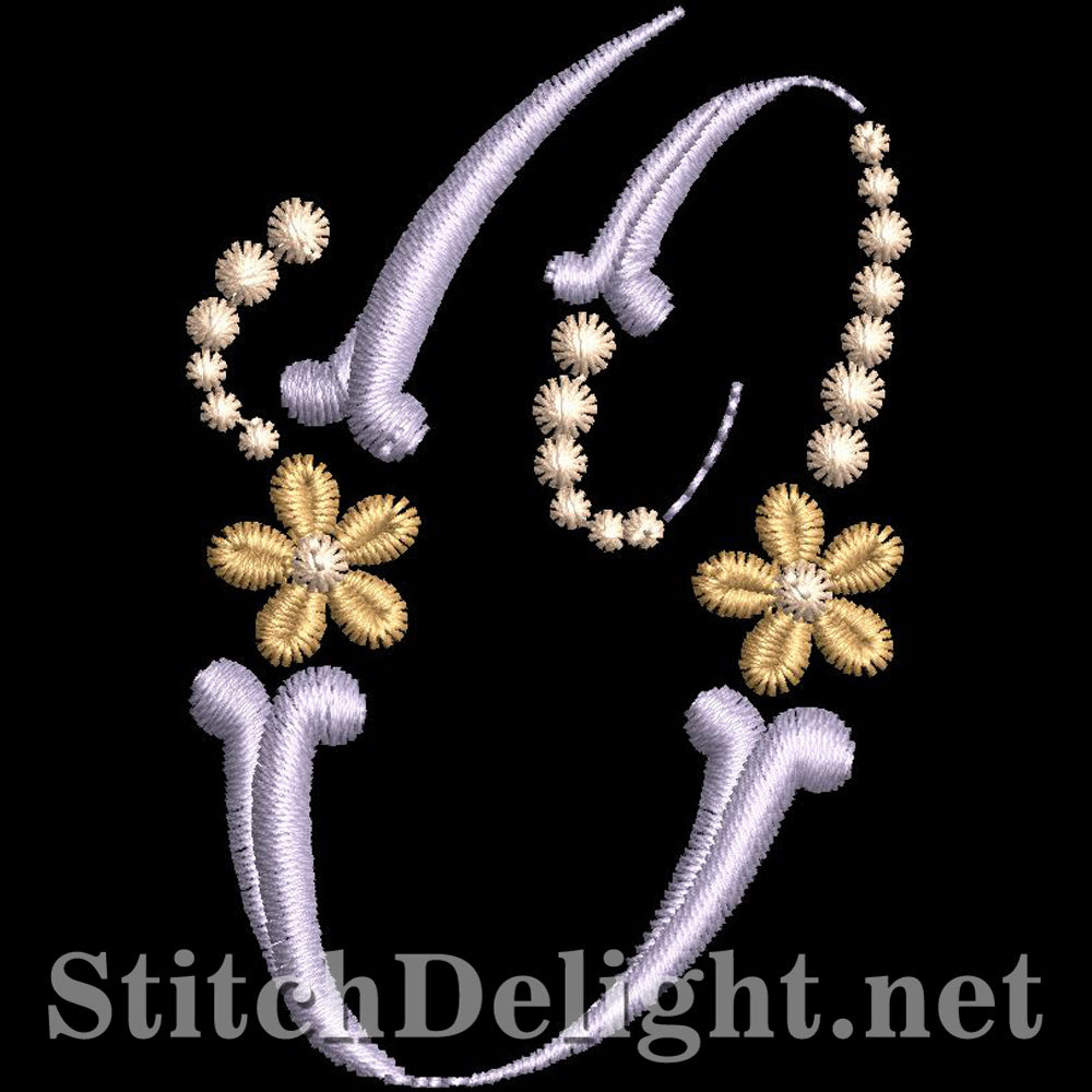 SDS0790 Sierlijk bloemenlettertype O