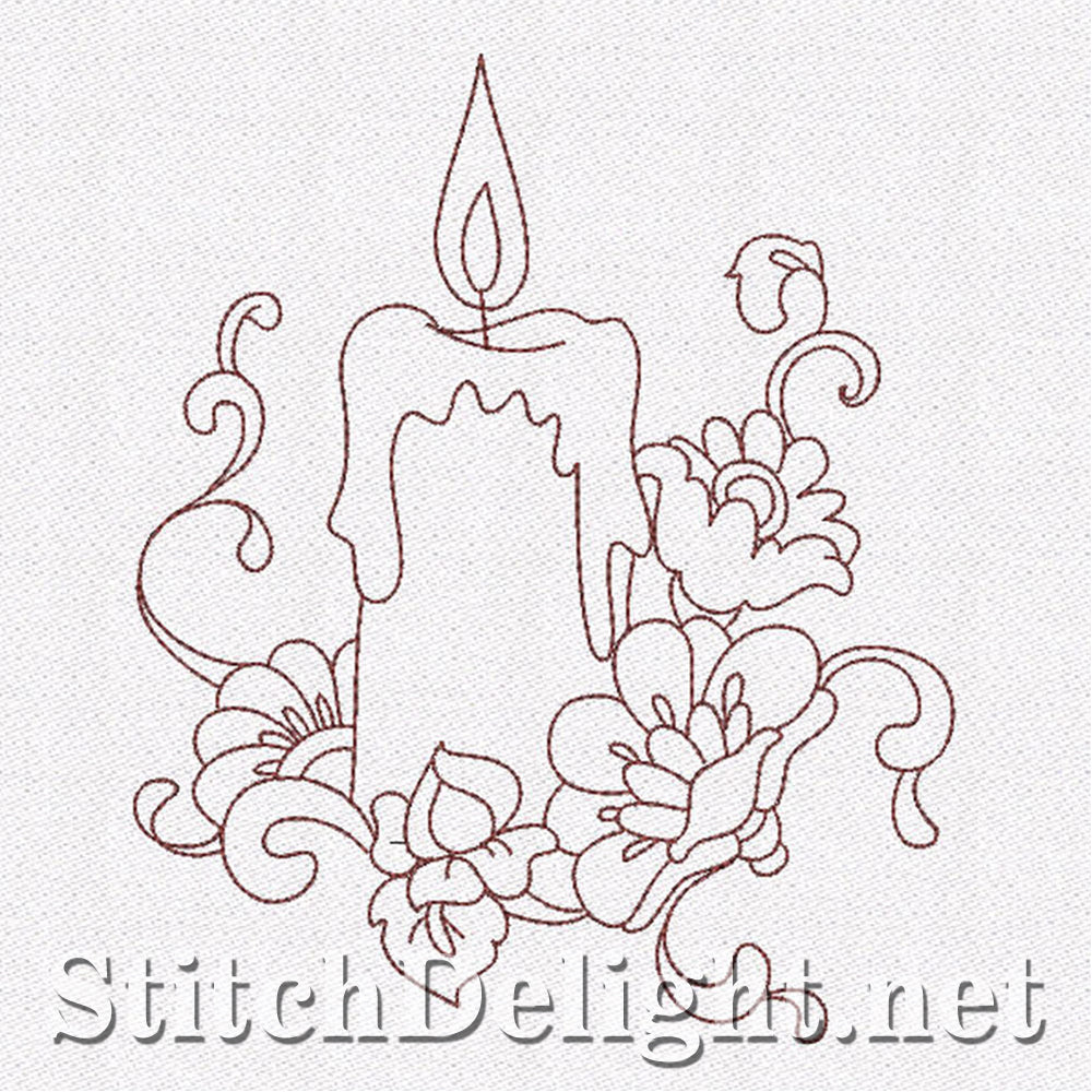 SD0645 Redwork Candles