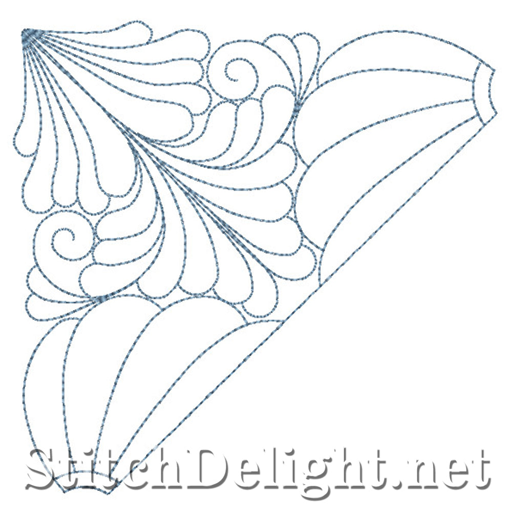 SDS0737 Feather Quilt Corners
