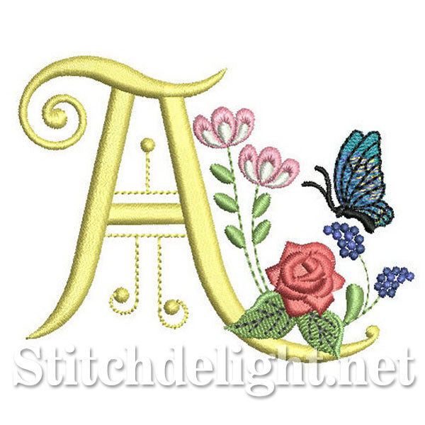 SDS0295 Deco Floral Font A