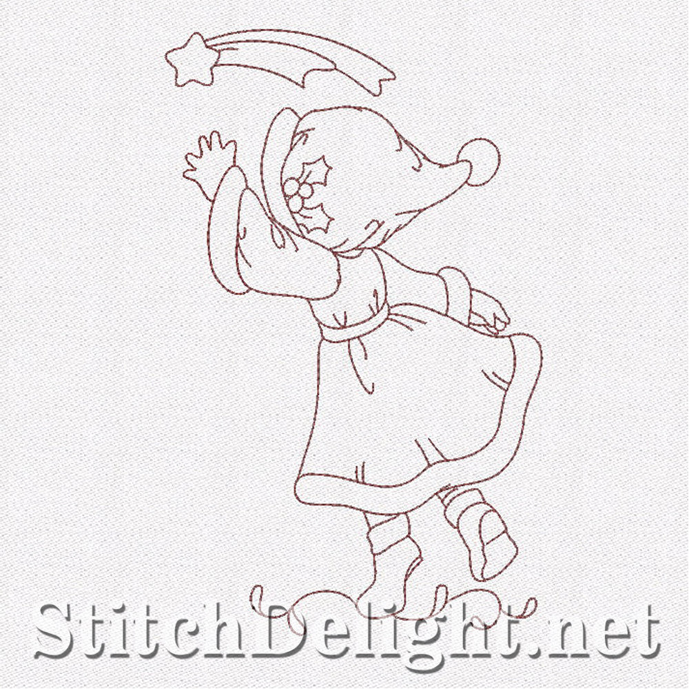 SD0647 Redwork Christmas Sunbonnets