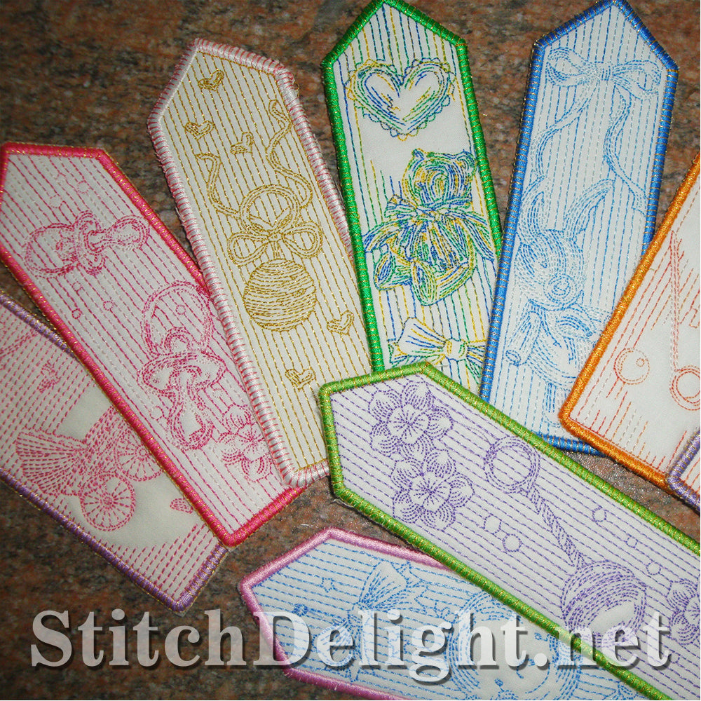 SD1209 Baby Applique Bookmarks