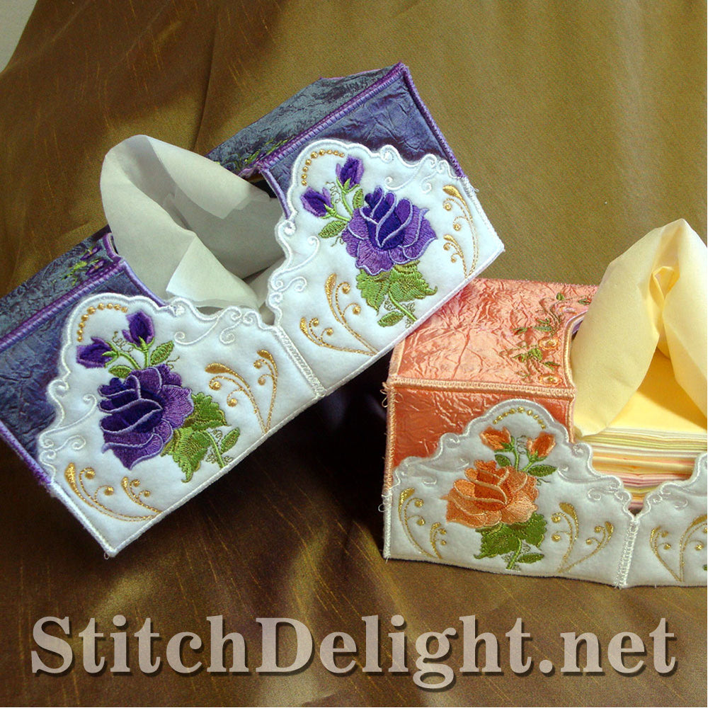 SD1125 Rose Tissue Box Cover