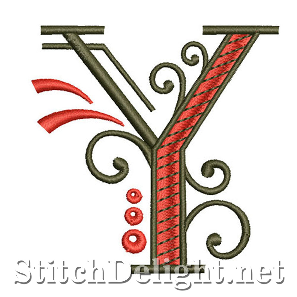 SDS1128 Fancy Deco Font Y