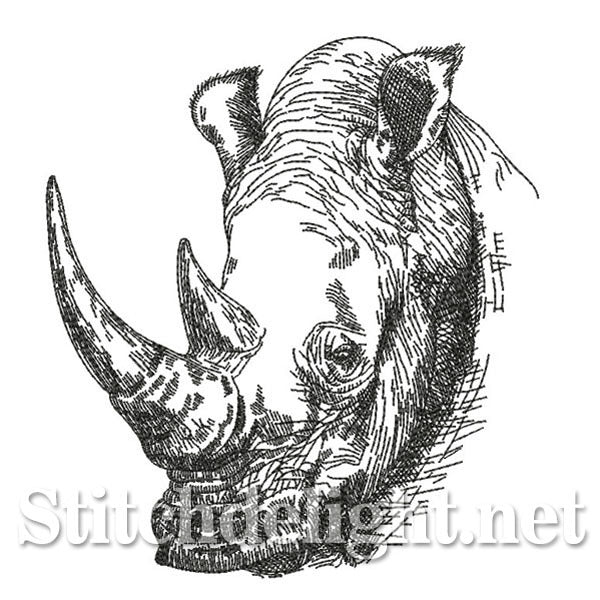 <transcy>SDS0615 Bleistiftskizze Nashorn</transcy>