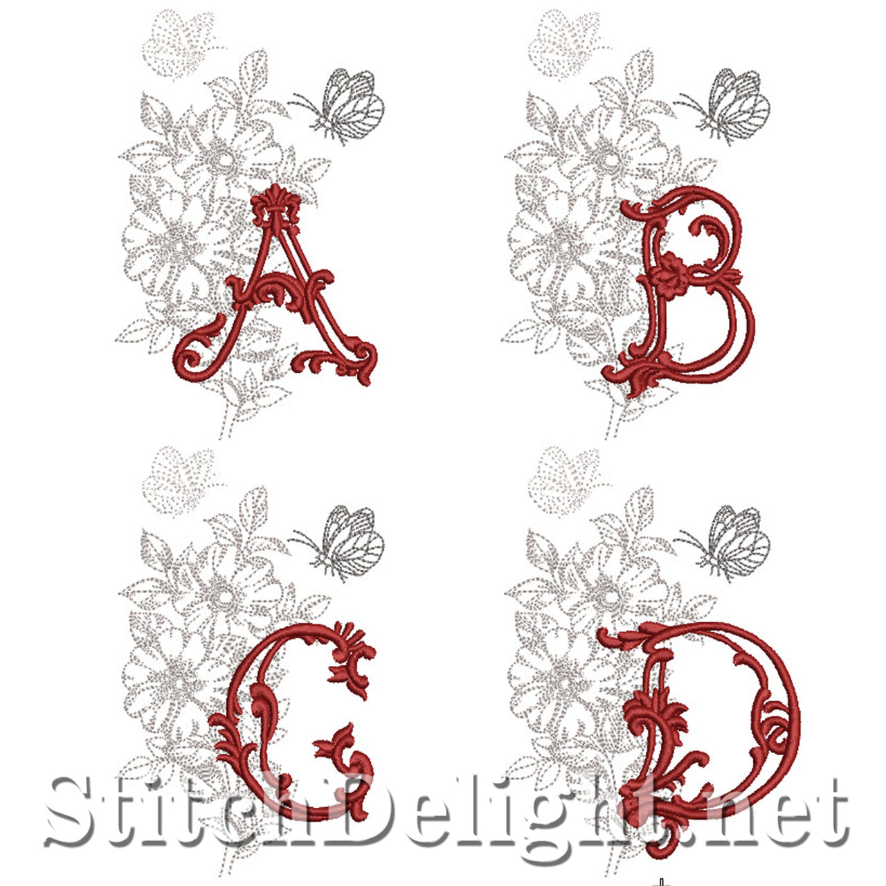 SDS1787 Elegant Scroll Font