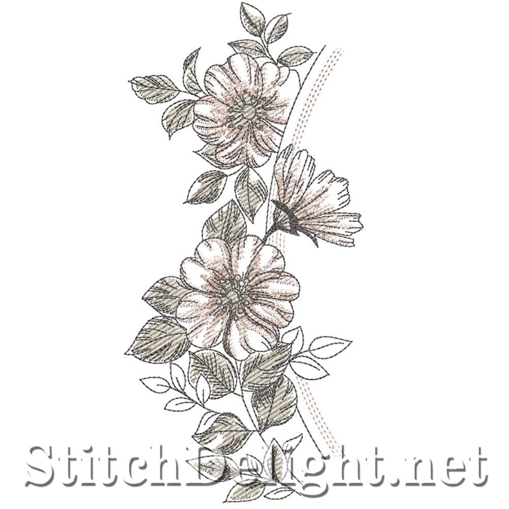 SDS4228 Vintage Floral Quote