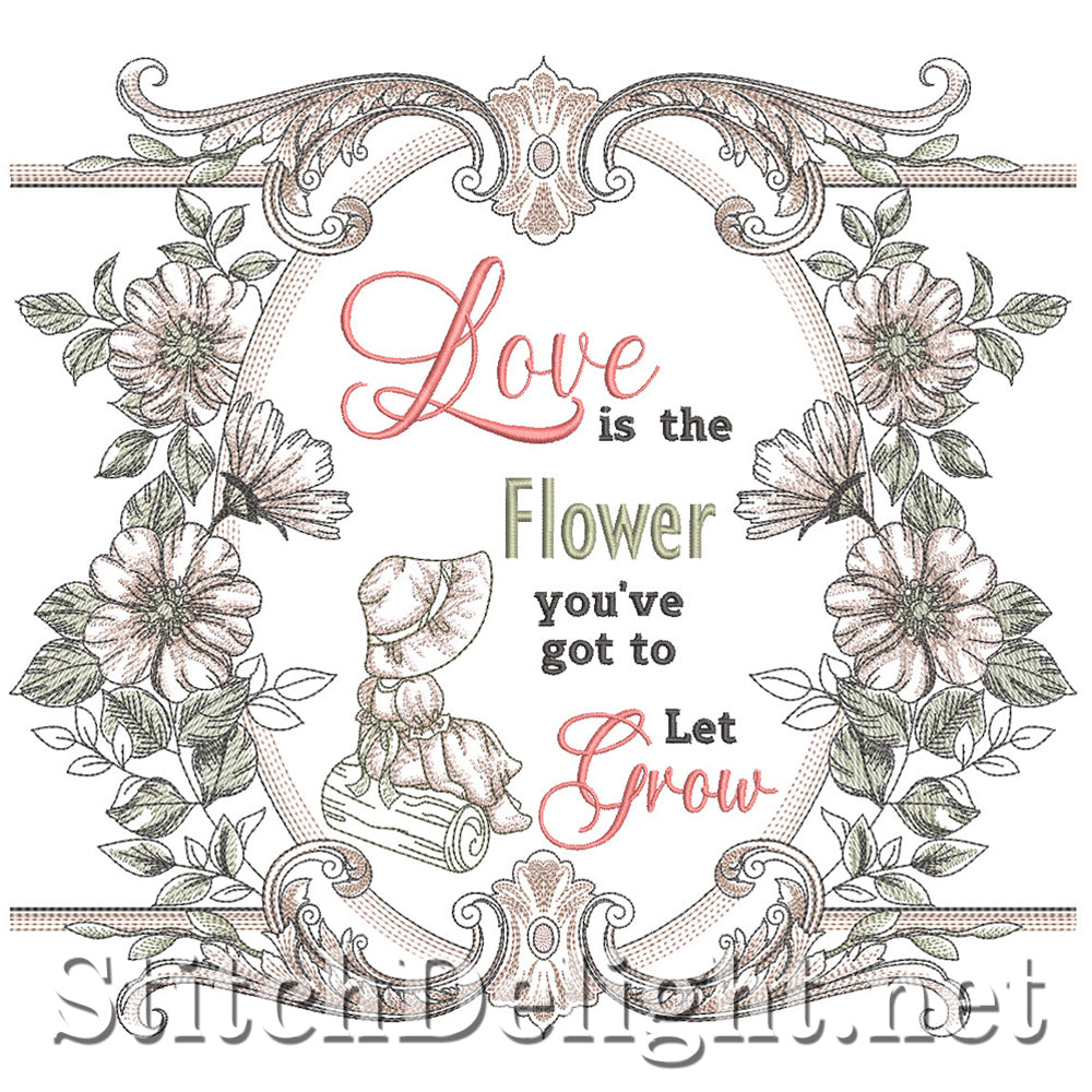 SDS4228 Vintage Floral Quote