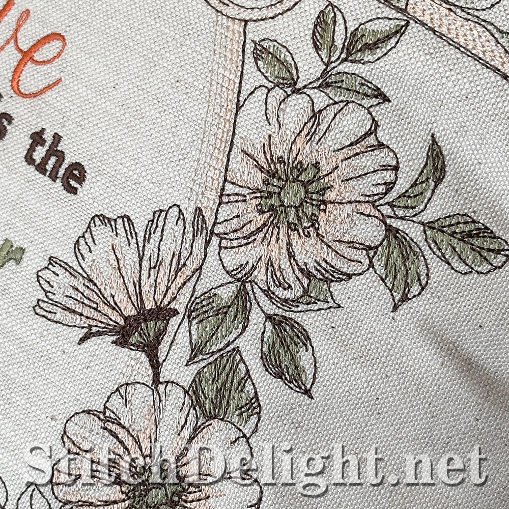 SDS4228 Vintage Floral Quote