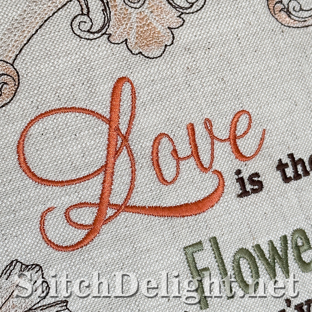 SDS4228 Vintage Floral Quote