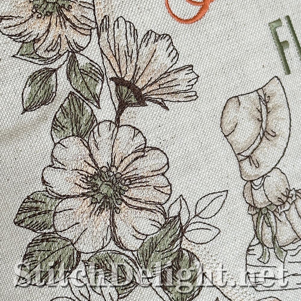 SDS4228 Vintage Floral Quote