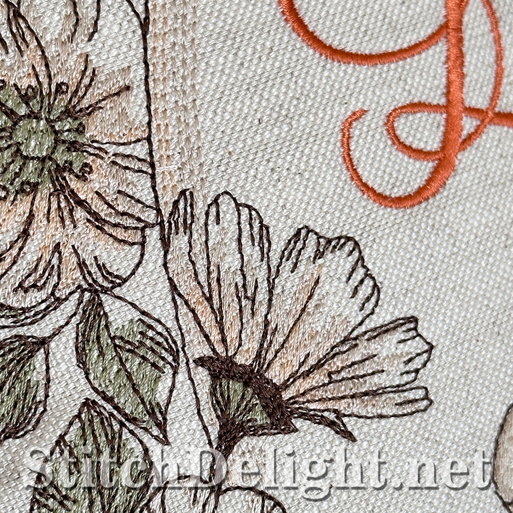 SDS4228 Vintage Floral Quote