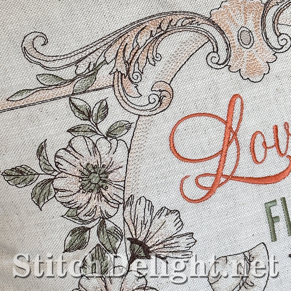 SDS4228 Vintage Floral Quote