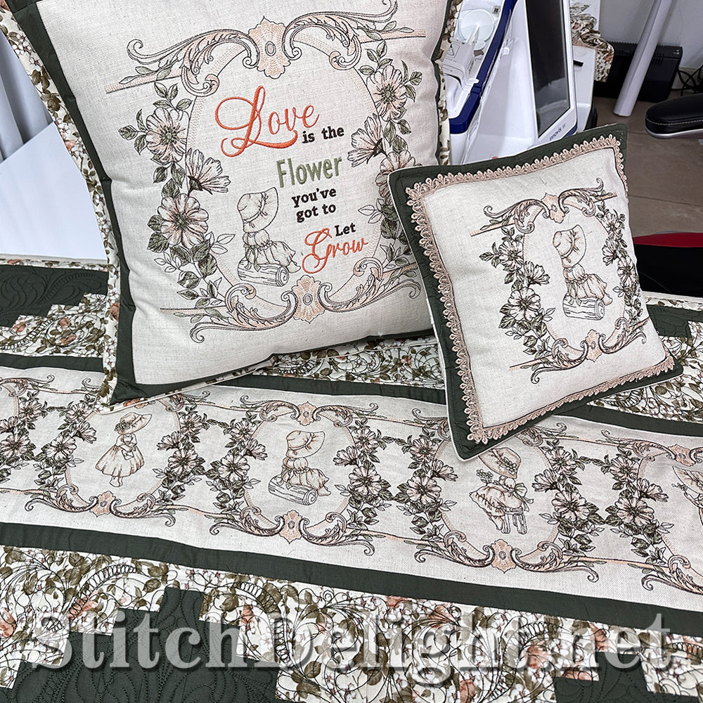 SDS4229 Mademoiselle Vintage Quilt Set