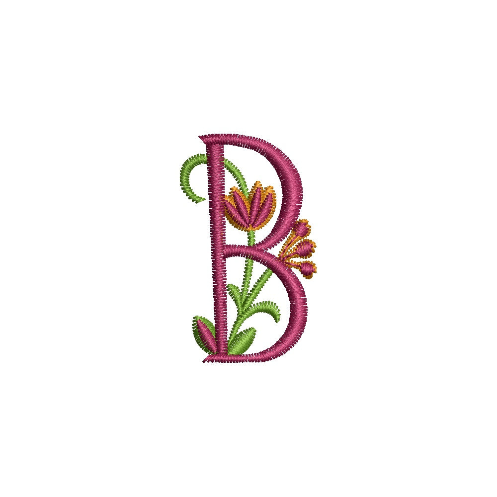 Monogram Letter B Machine Embroidery Font 4x4 Hoop | AE043 Stitch Delight