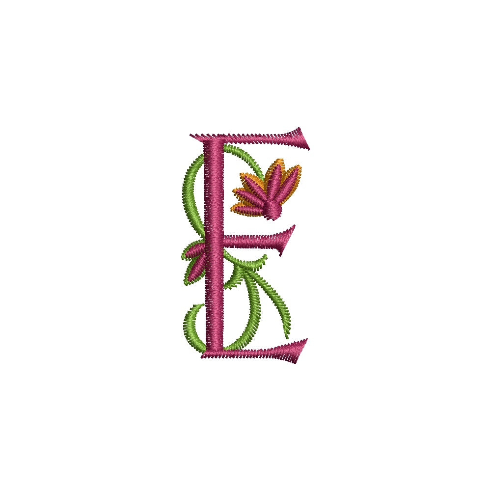 Monogram Letter E Machine Embroidery Font 4x4 Hoop | AE043 Stitch Delight