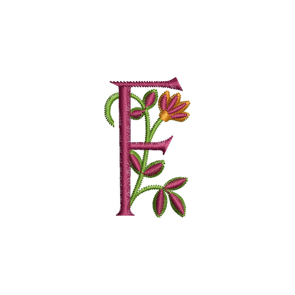 Monogram Letter F Machine Embroidery Font 4x4 Hoop | AE043 Stitch Delight