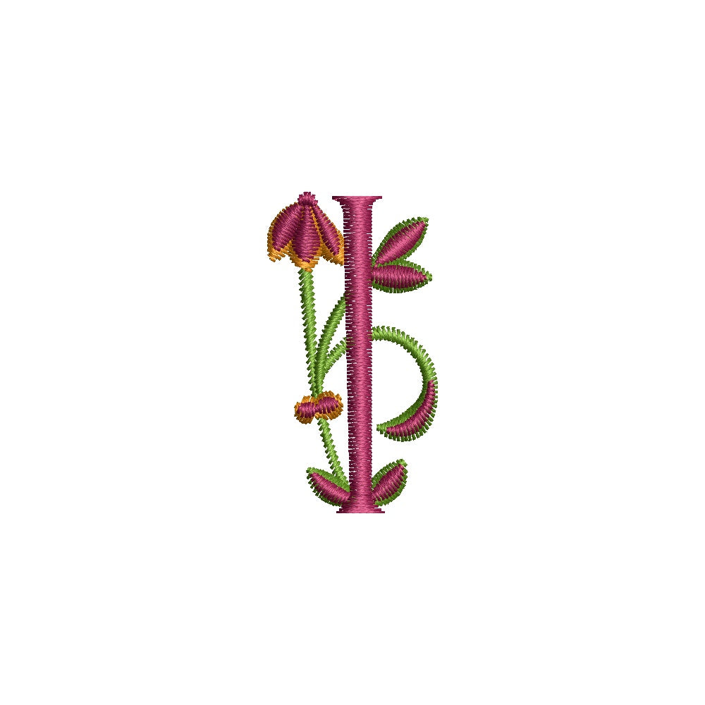 Monogram Letter I Machine Embroidery Font 4x4 Hoop | AE043 Stitch Delight