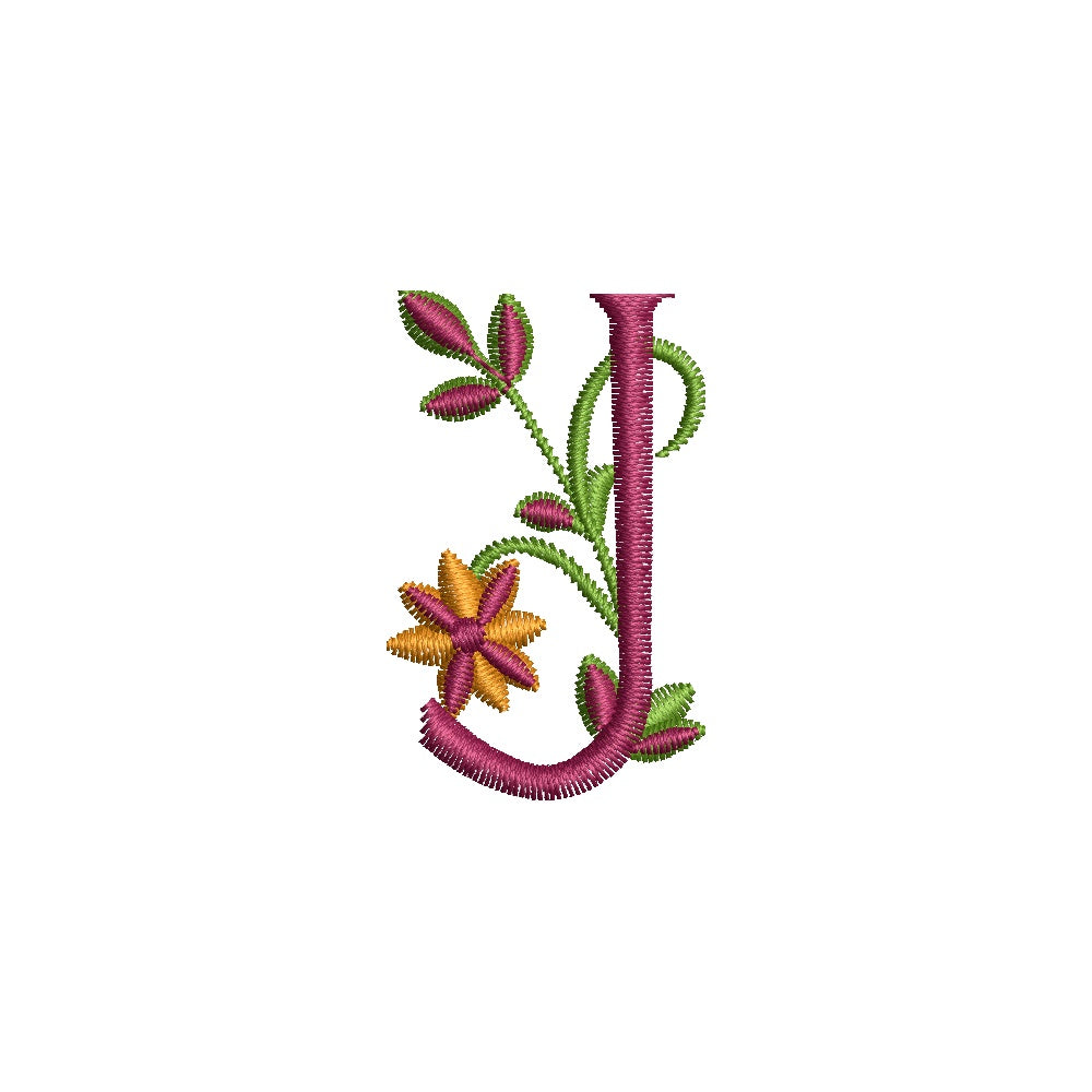Monogram Letter J Machine Embroidery Font 4x4 Hoop | AE043 Stitch Delight