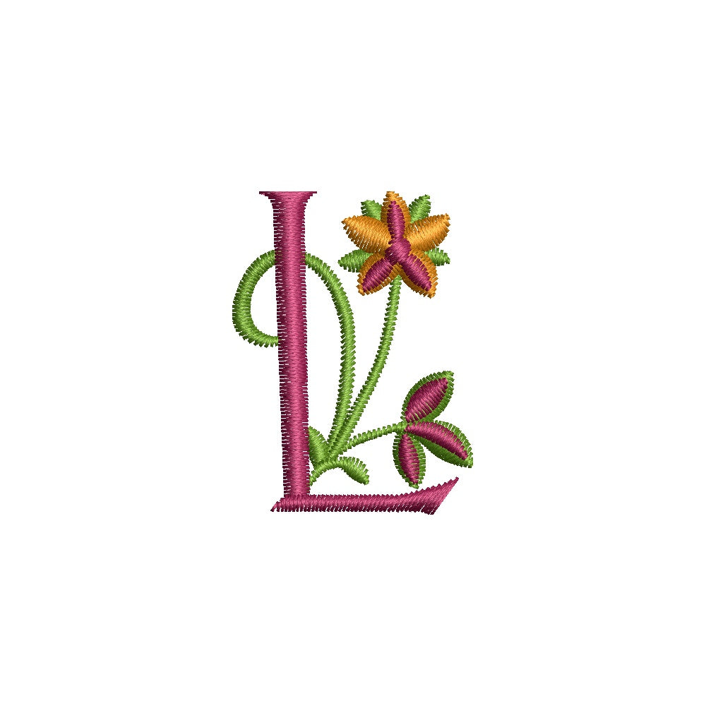 Monogram Letter L Machine Embroidery Font 4x4 Hoop | AE043 Stitch Delight