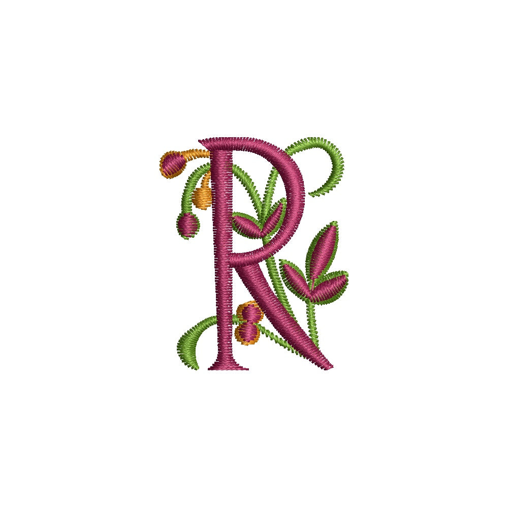 Monogram Letter R Machine Embroidery Font 4x4 Hoop | AE043 Stitch Delight