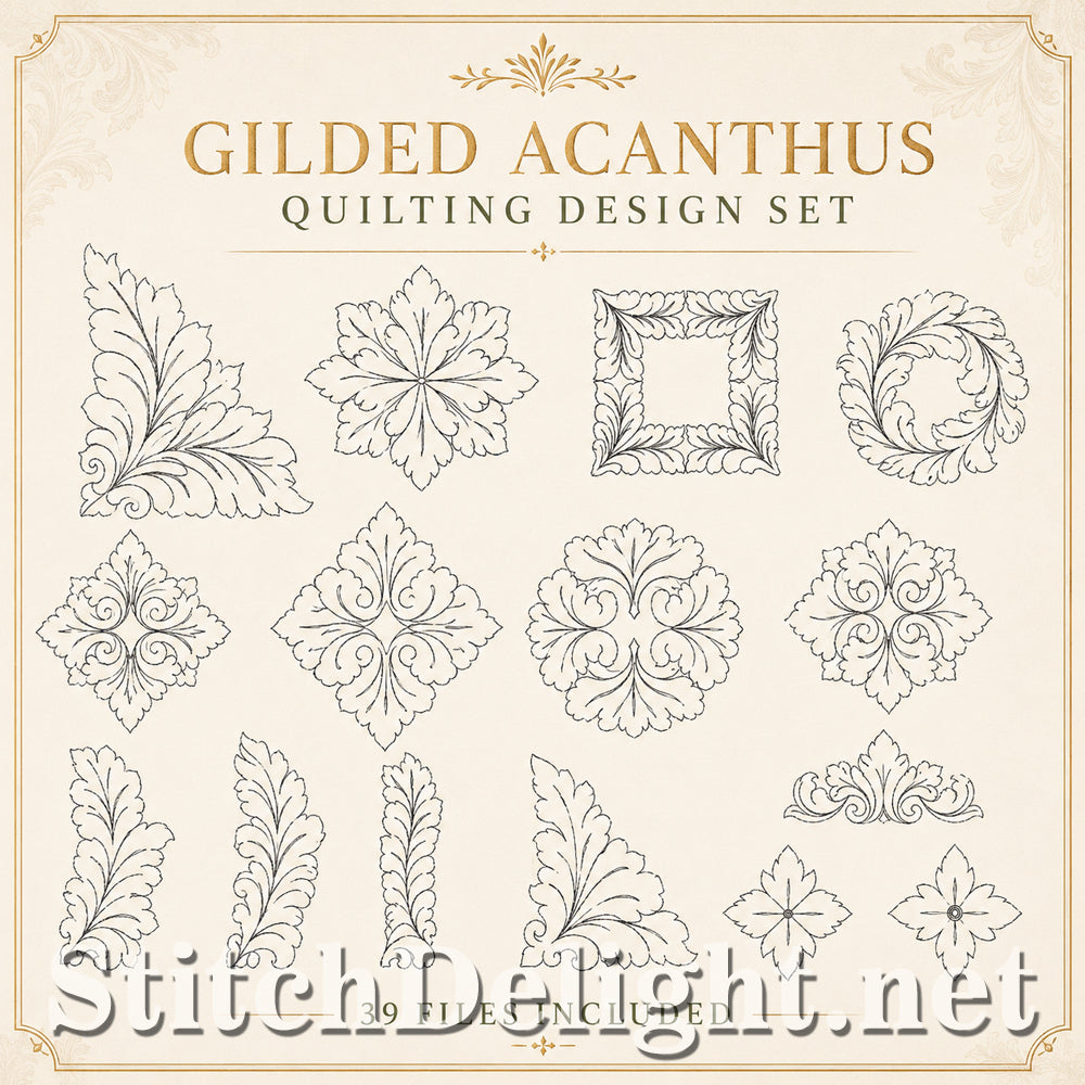 SDS4783 Gilded Acanthus Quilting set