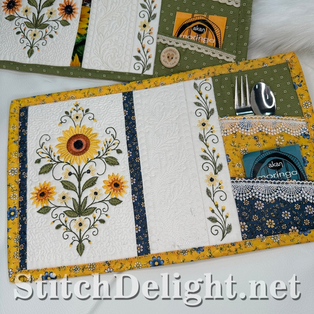 SDS4654 Sunflower Mugrug Placemat Set