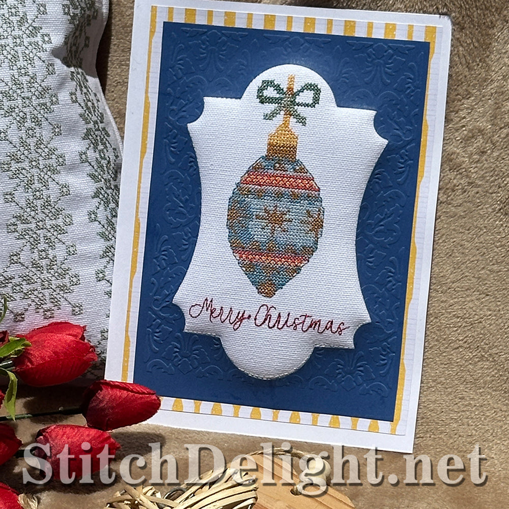 SDS4290 Christmas Bauble cross stitch machine embroidery design – October